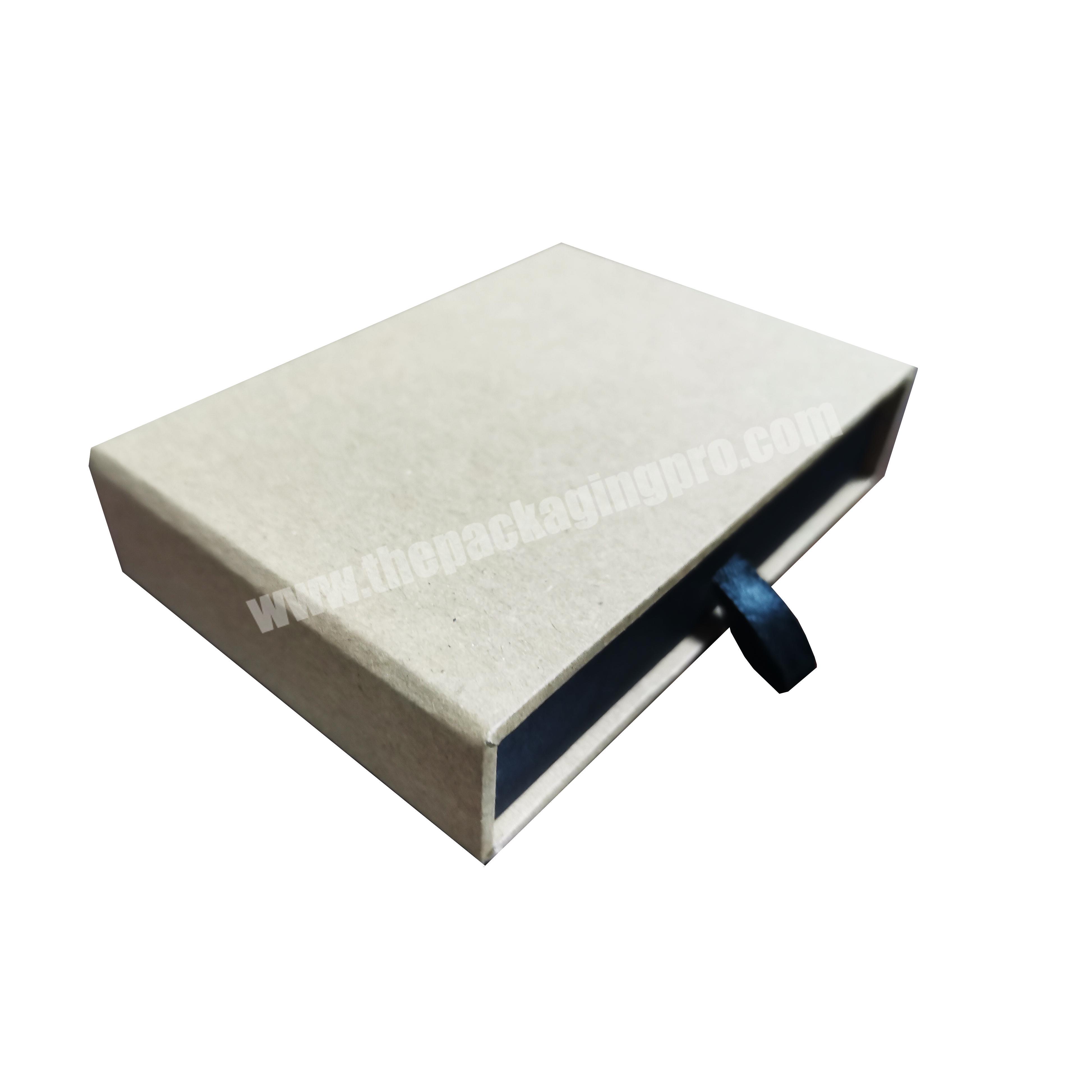 Custom brown and black kraft paper box cardboard sliding gift match drawer box