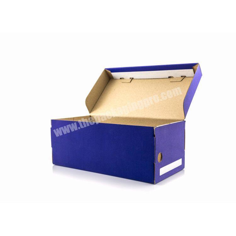 custom brown kraft corrugated shoe storage packaging box