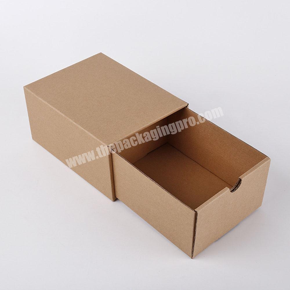 Custom brown kraft drawer gift box packaging