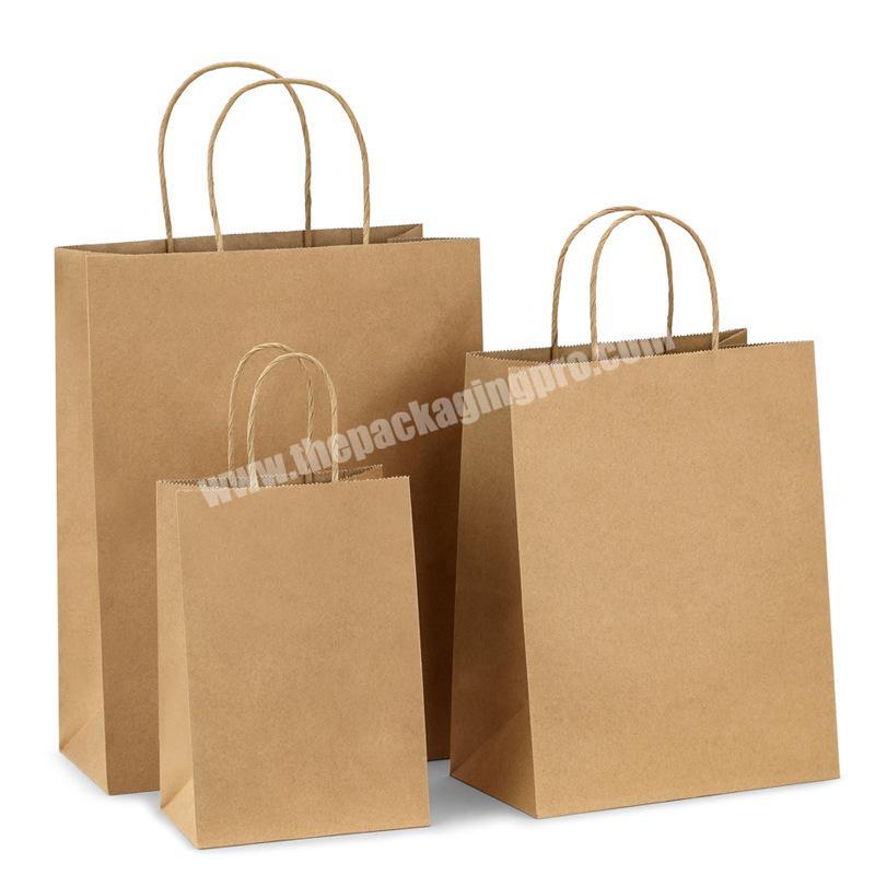Custom Brown or white kraft paper gift shopping bag with your custom logo
