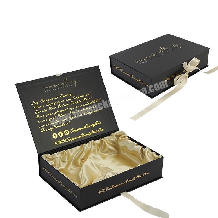 Custom Bundle Hair Extension Box Handmade Magnetic Closure Wedding Gift Boxes