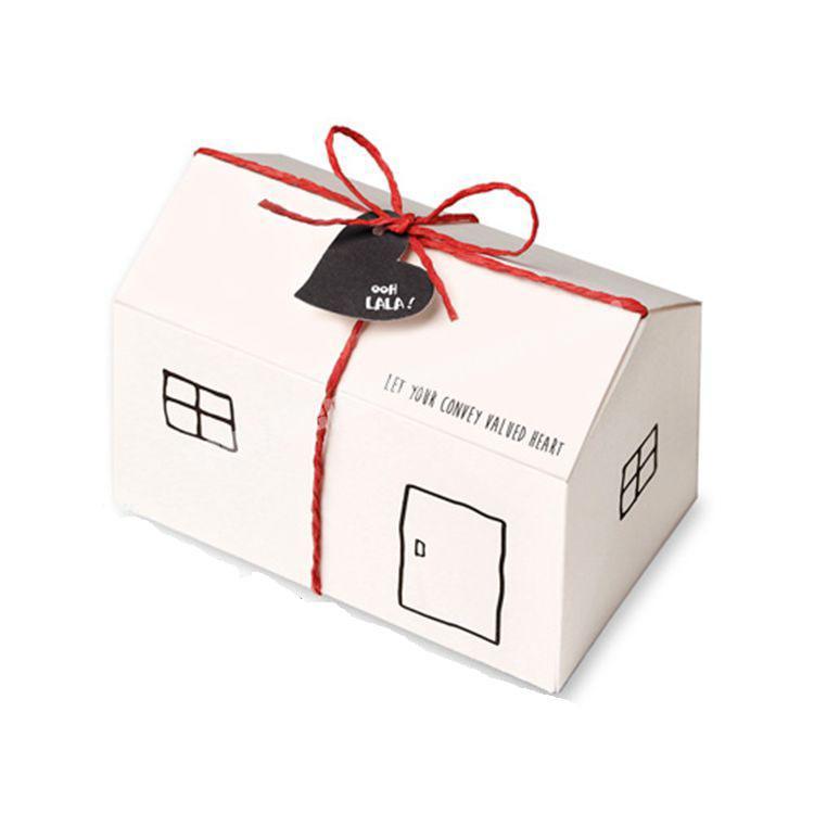 Custom Candy Packaging Wedding Box house Shape Small Boxes for Gift Pack Gift Bag