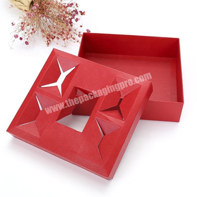 custom candy paper gift box chocolate packing box with clear lids