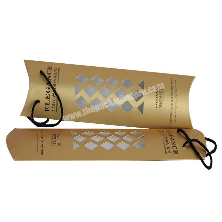 Custom cardboard card pillow handmade hair extension packaging box