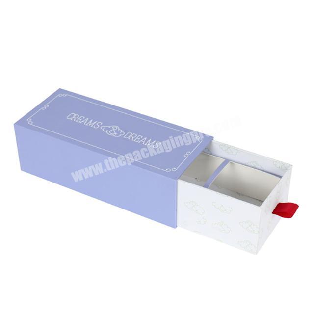 Custom cardboard drawer with logo for boxes cream packing
