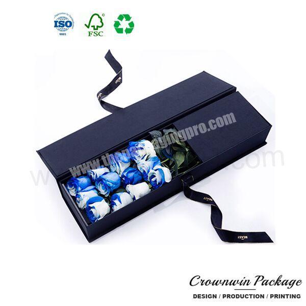 Custom Cardboard Foldable Paper Box For Flowers CrownWin Packaging