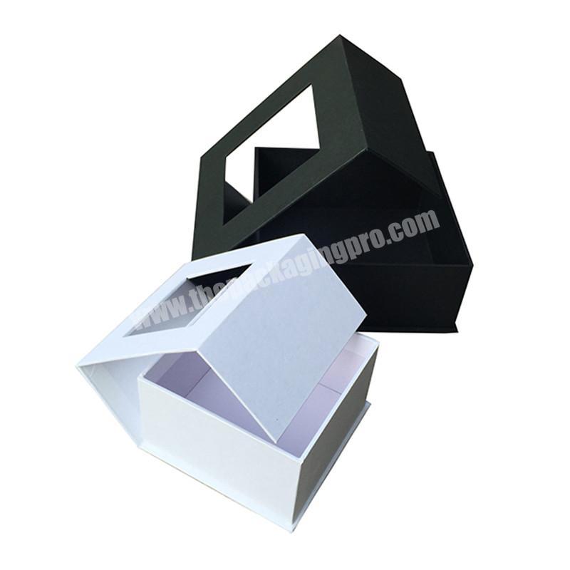 Custom cardboard gift paper box with pvc window
