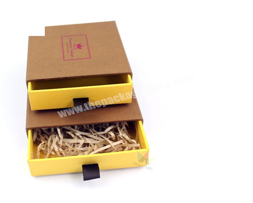 Custom Cardboard Kraft Paper Gift Box With Foil Print