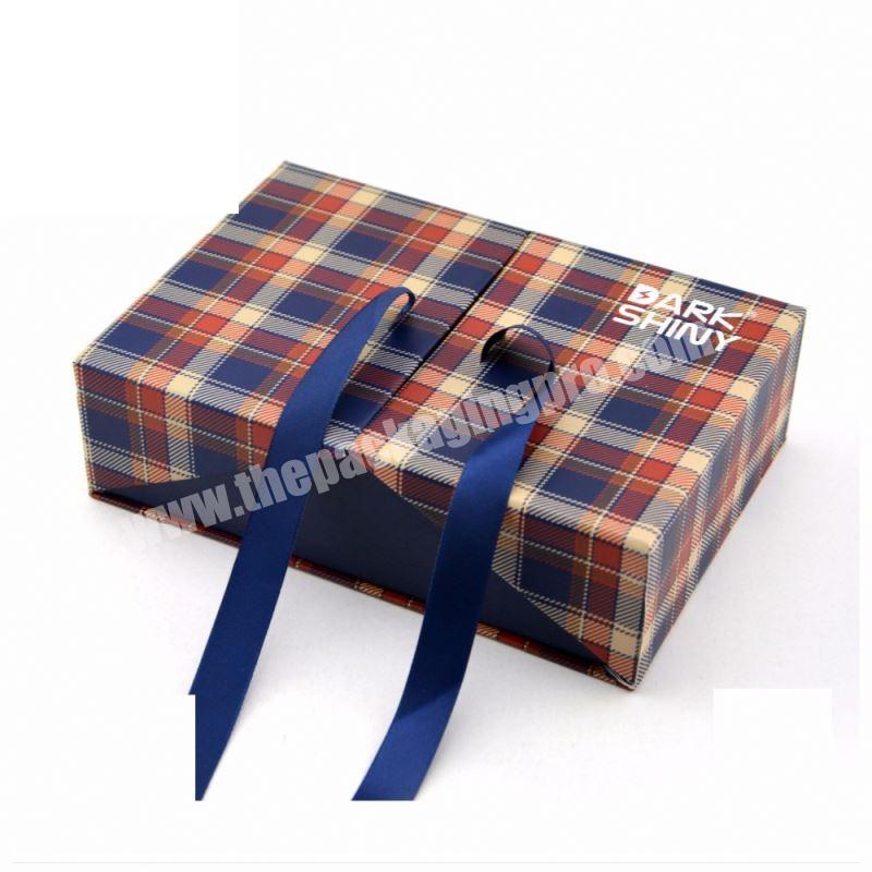 Custom Cardboard Luxury Baby Clothes Gift Box Packaging for Clothing with Ribbon