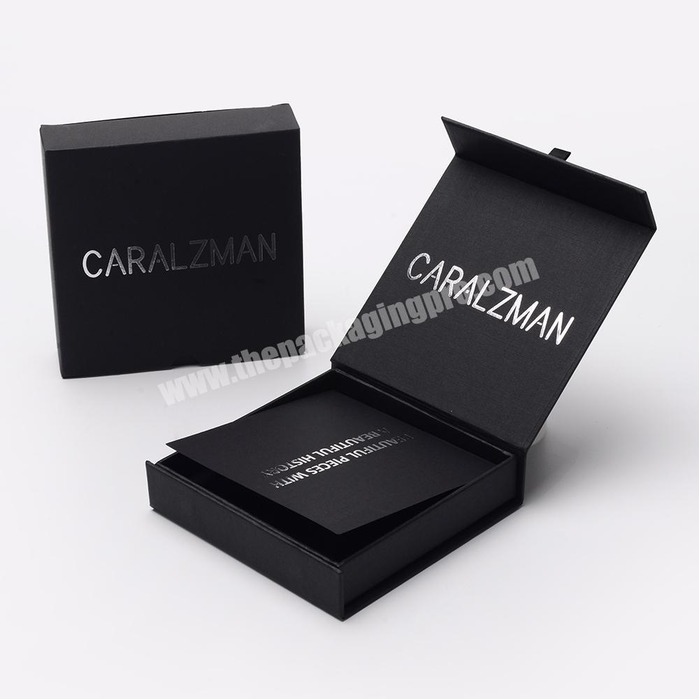 Custom cardboard magnetic lapel pin gift box with foam