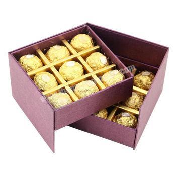 Custom cardboard mini food chocolate packaging gift drawer paper box