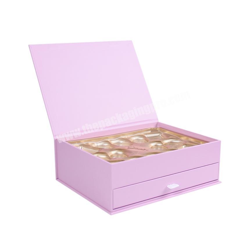 Custom cardboard mini food chocolate packaging gift drawer paper box