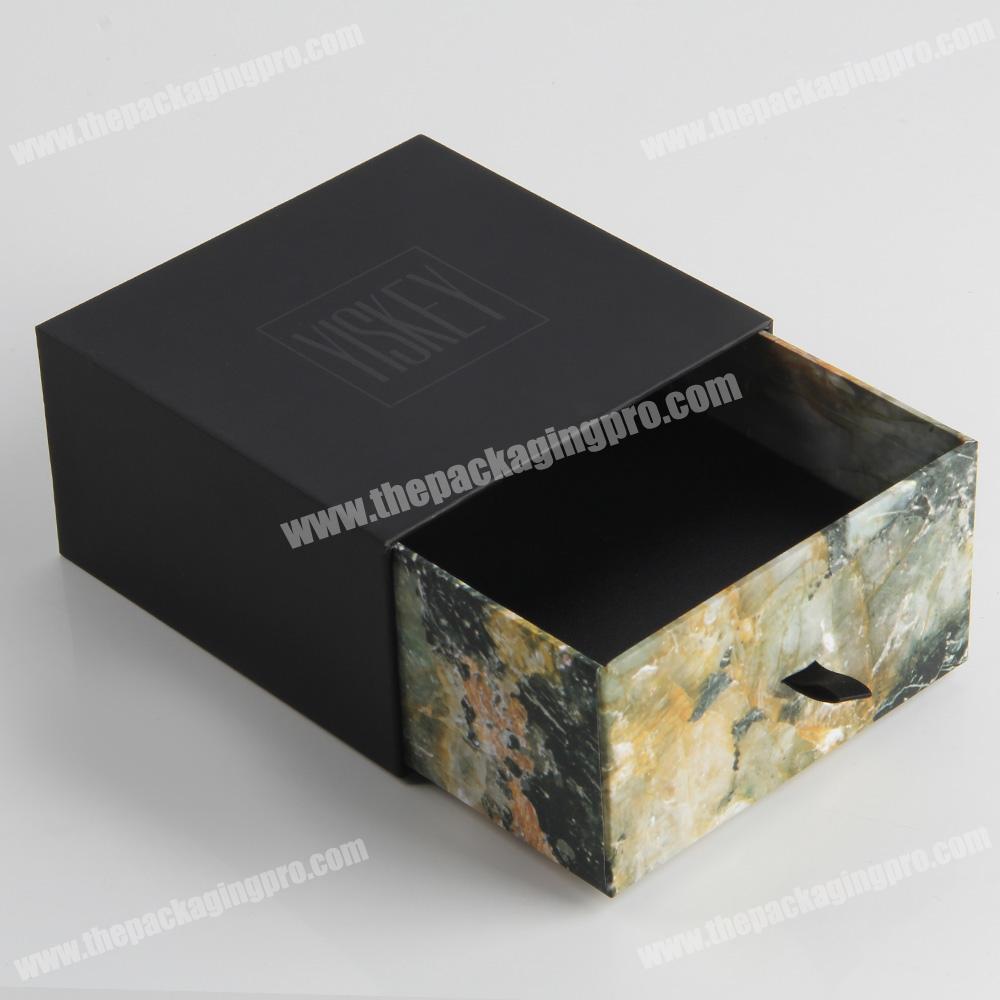 custom cardboard packaging columnar shape oil bottle design present box