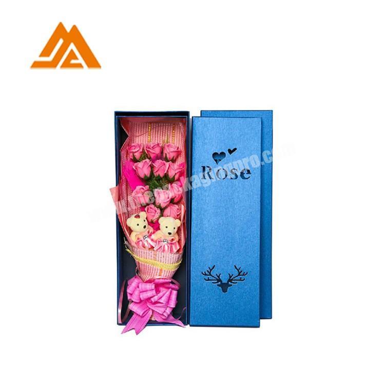 Custom Cardboard Packaging Rose Flower Gift Box With Logo