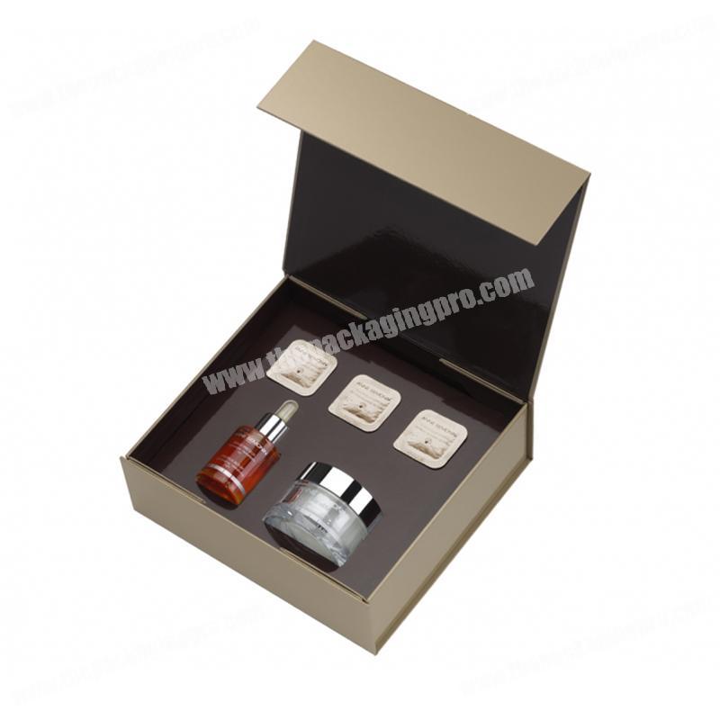 Custom Cardboard Paper Book Shaped Magnetic Closing Women Personal Care Essential Oil Drop Bottle Box Packaging
