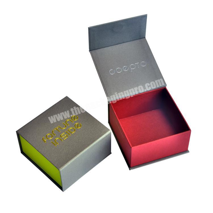 Custom Cardboard Paper Packaging Gift Ring Jewelry Box With Foil Stamping Logo