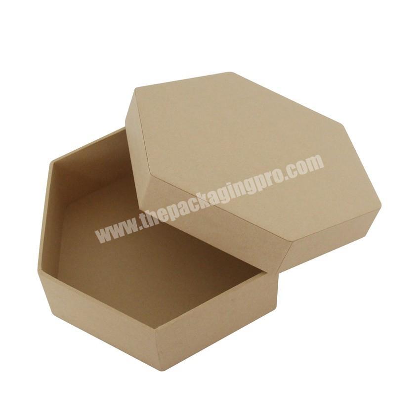 Custom Cardboard Paper Packaging Hexagonal Jewelry Gif Boxes With Lid