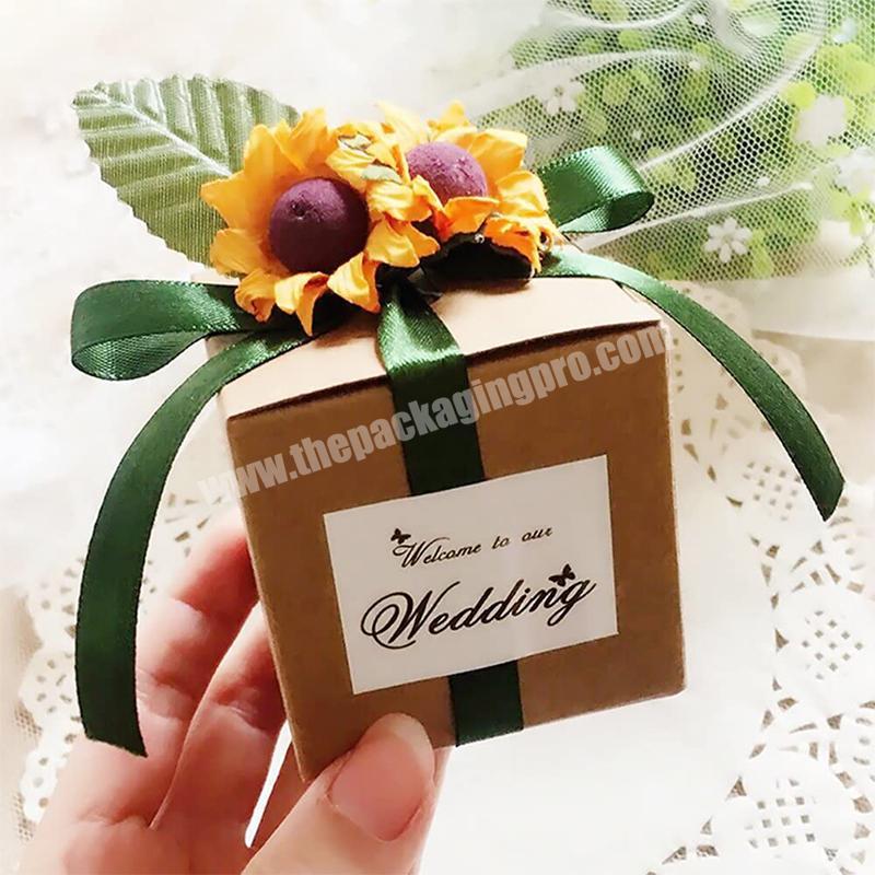 Custom Cardboard Paper Packaging magnetic Gift Box with Ribbon