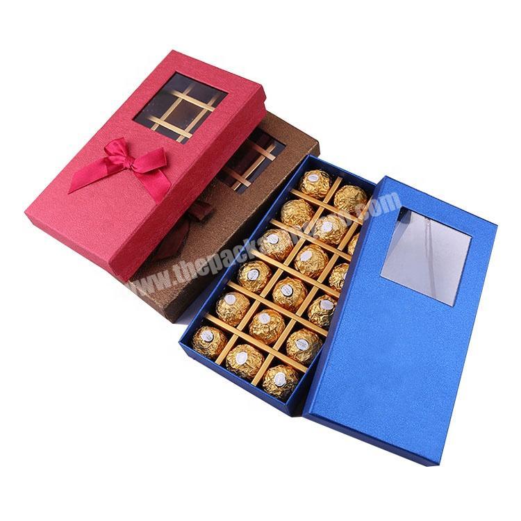 Custom Cardboard Paper Packaging Sweet Chocolate Candy Gift Box With Dividers