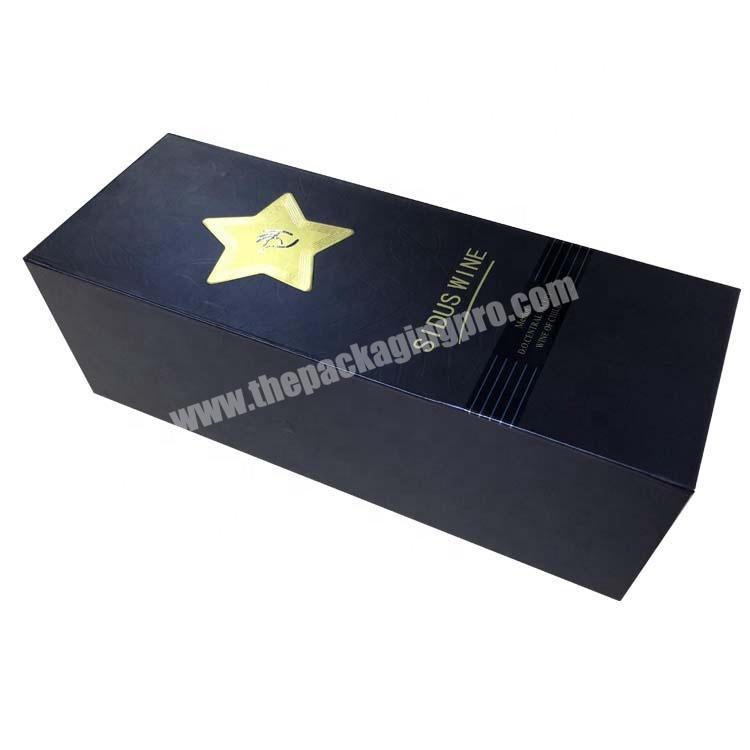 Custom cardboard shipping wine glass packaging boxes with magnet
