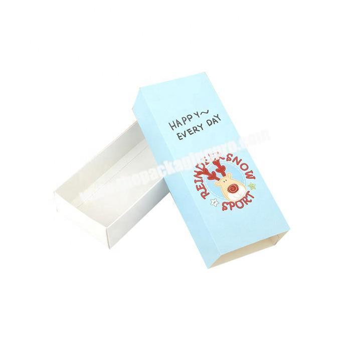 Custom cardboard sleeve drawer shape paper packaging box for socks
