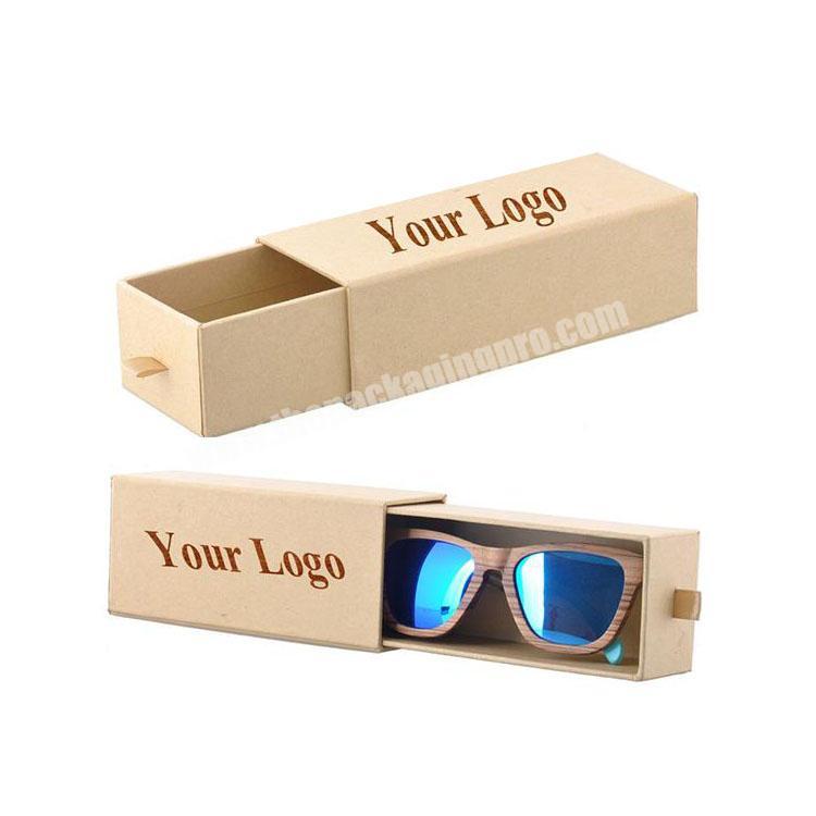 custom cardboard sliding drawer gift box sunglasses paper box packaging with logo