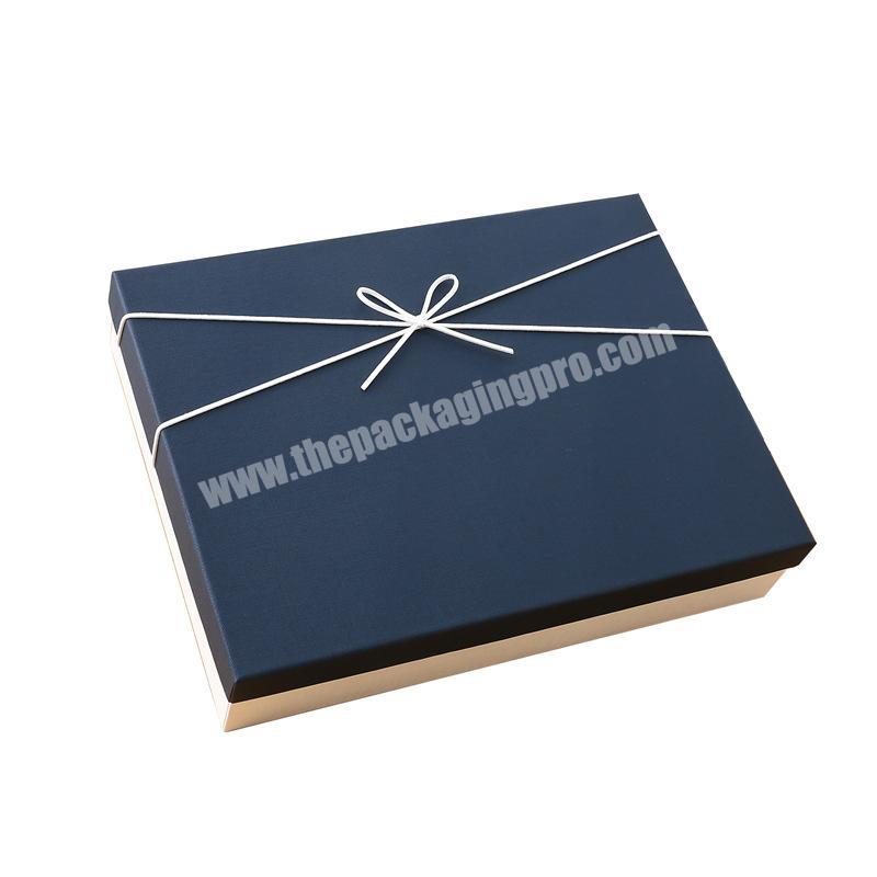 Custom cardboard suitcase gift box blue business gift box rectangular box