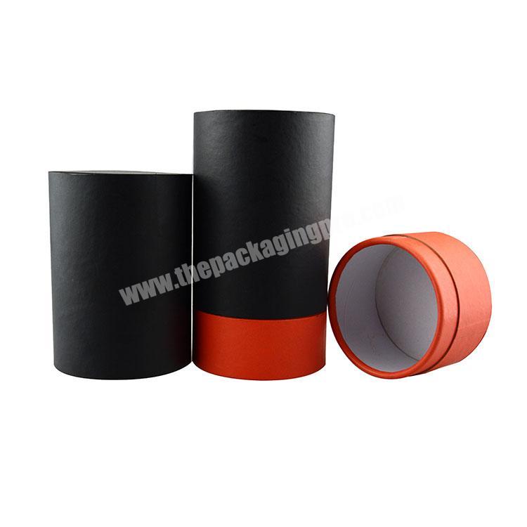 custom cardboard tube packaging black paper tube cylinder round packaging boxes