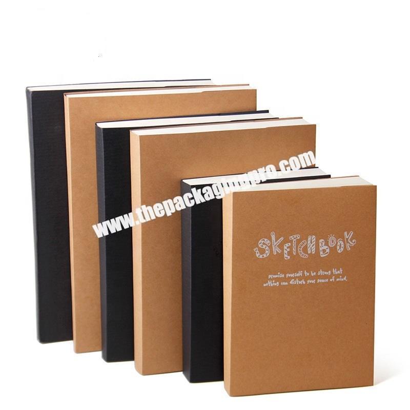 Custom Cheap Paperback Printed Executive Notebooks Wholesale School Stationary Notebook A5 A6 Eco Friendly Kraft Sketchbook