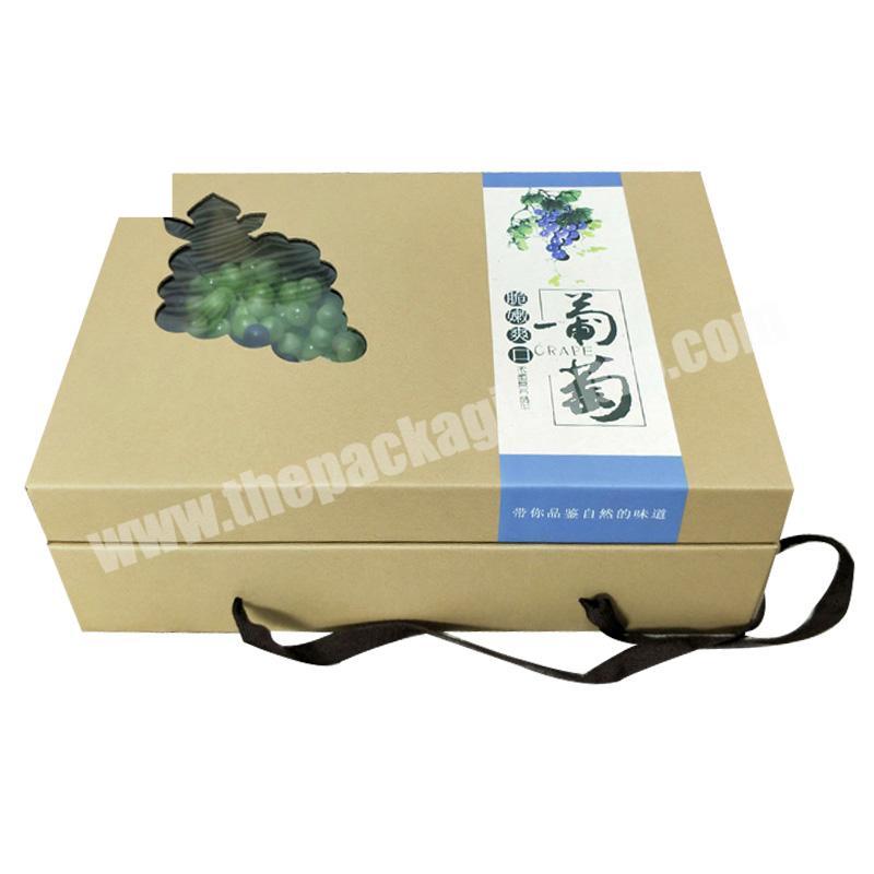 Custom cheap Recycled Folding kraft paper window box for tea fruit