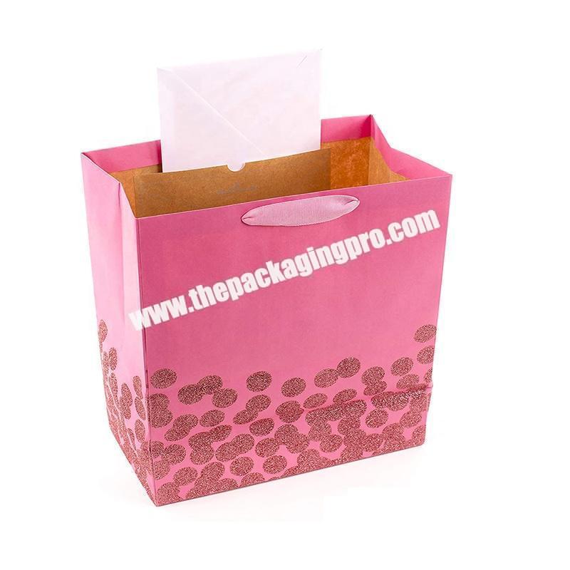 Custom children gift bags logo printed rigid cardboard paper bag