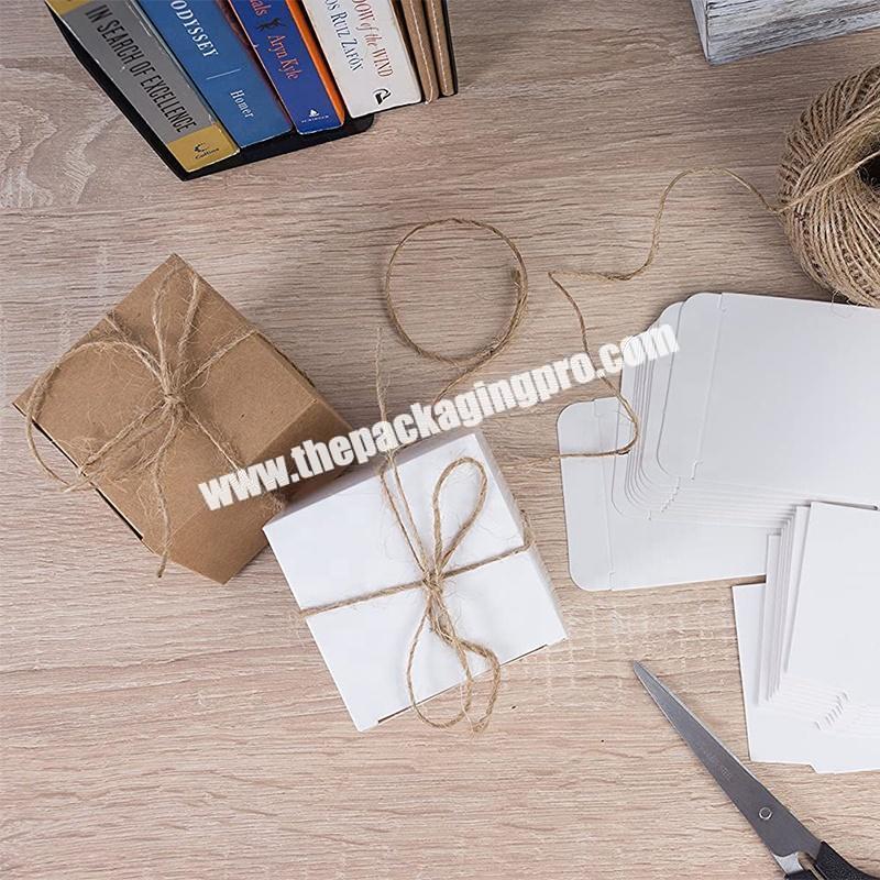 Custom Christmas Gift Nature Kraft Paper Box with Logo Print