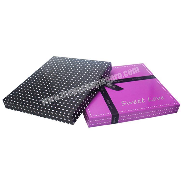 Custom classic printed chocolate packaging boxes plastic tray chocolate box
