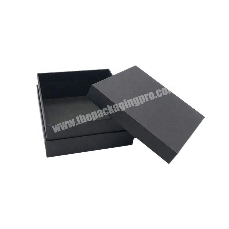Custom Closure Printing Paper Gift Hair Extension Packaging Box Scarf Black Box Small Gift Box With Lids
