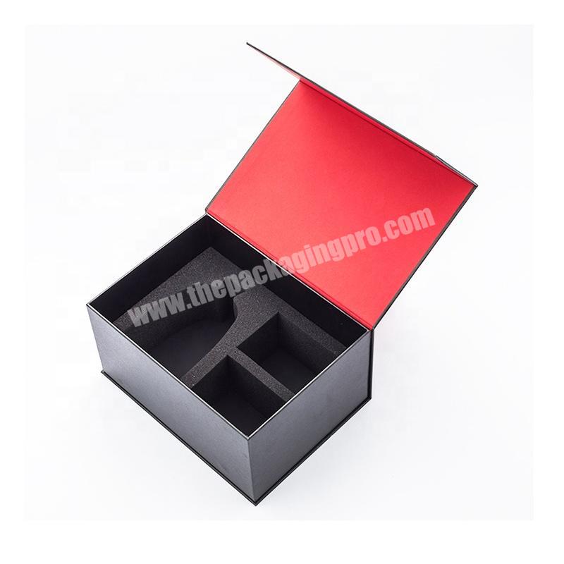 Custom CMYK Printing Luxury Magnetic Cardboard Beauty Equipment Packaging Box With Sponge Foam