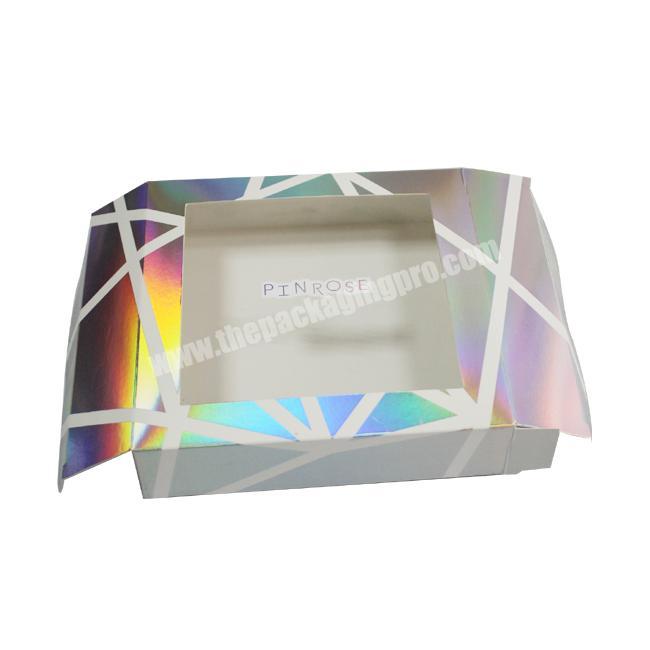Custom Coated Paper Packaging Box , Cosmetic Perfume Box with PVC Window