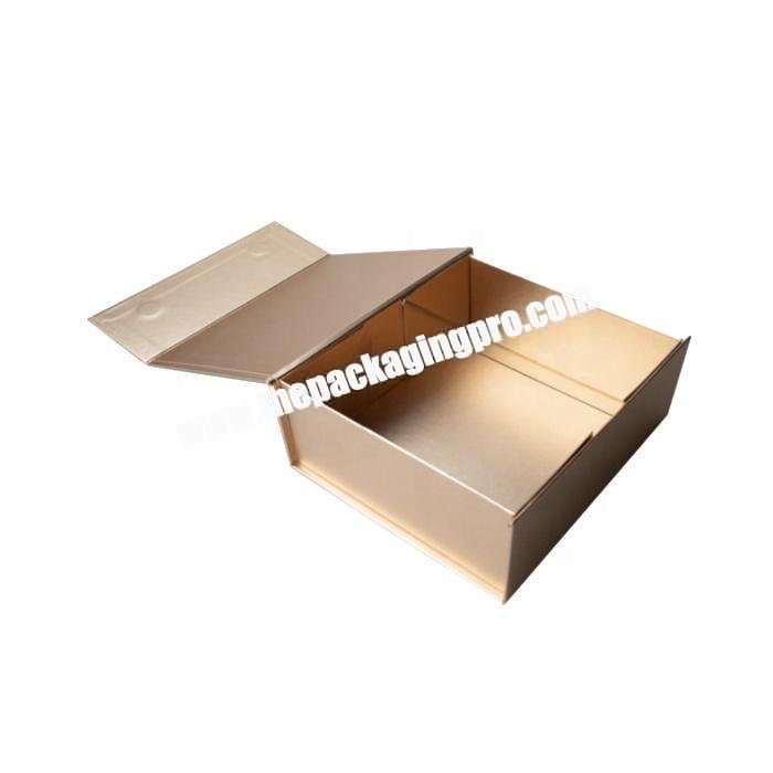 Custom collapsible gold paper packaging magnetic gift box