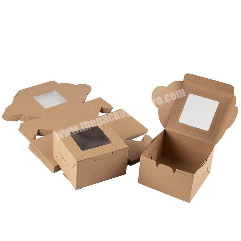 Custom Collapsible Recycle Food Blister Small Cake Packaging Paper Box Boxes Disposable