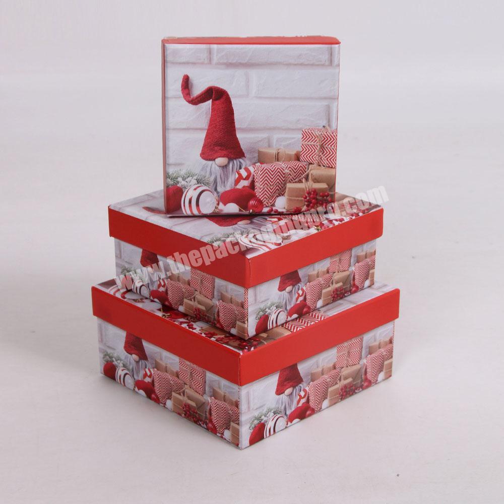 Custom Color Cardboard Paper Christmas Eve Decorative Gift Box Printing