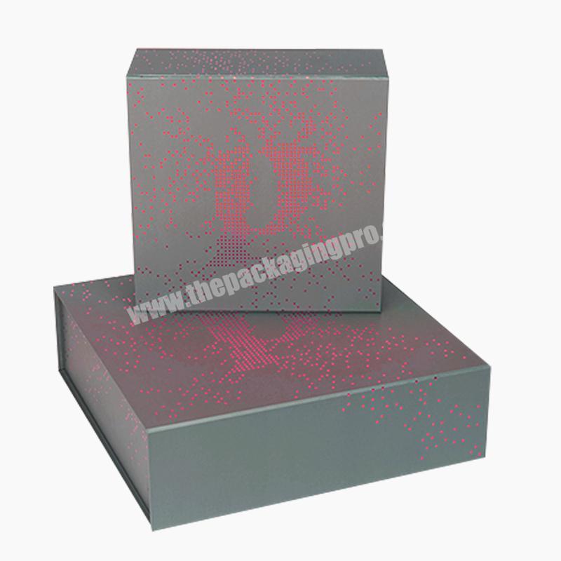Custom color dot printing magnetic gift presentation packing boxes