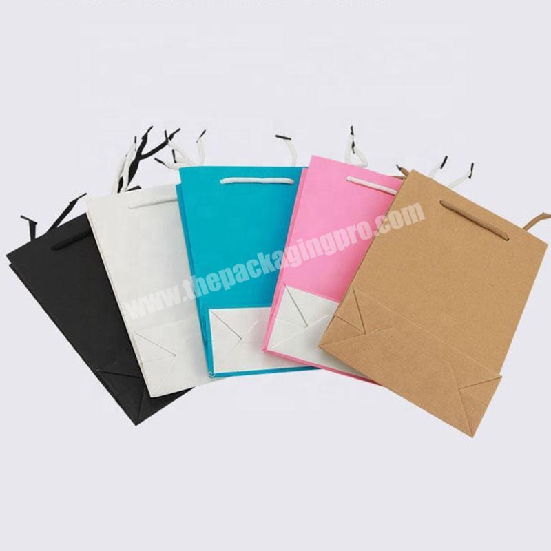 Custom color logo wholesale cheap Christmas tote bags shopping paper white gift bags