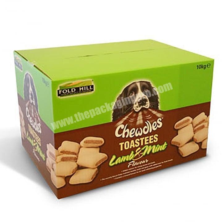 Custom color printing corrugated cardboard dog biscuit box