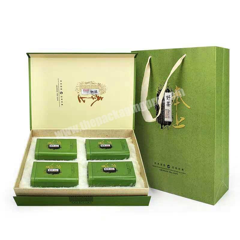 Custom color printing magnetic tea packaging gift box wholesale