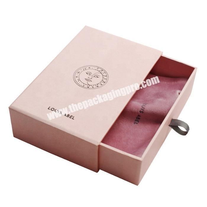 Custom color printing paper sliding drawer jewelry gift box for pocket