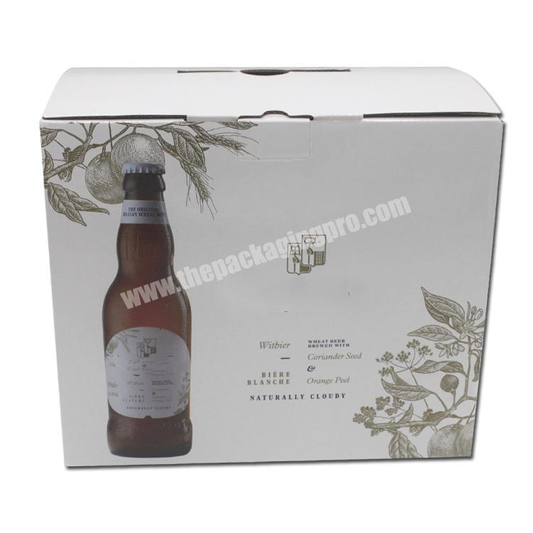 Custom Color Printing White Corrugated Cardboard Customized Corrugated Packaging Paper Beer Box CartonMail Box
