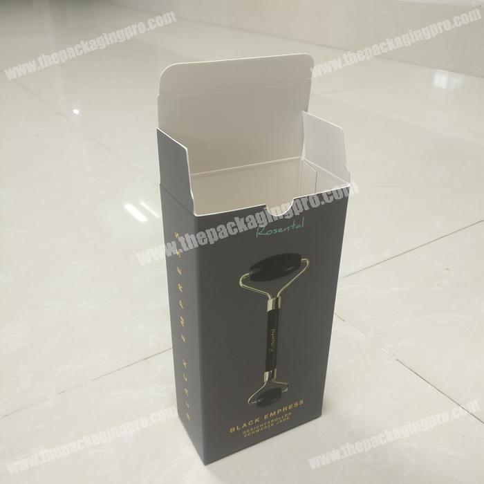 custom colored glossy SBS paper plain elegant cosmetic bottle cardboard box skin care packaging box