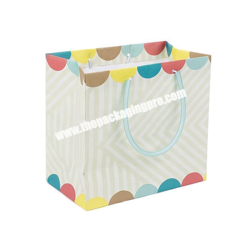 Custom Colored Kraft Paper Food Bag With Handle