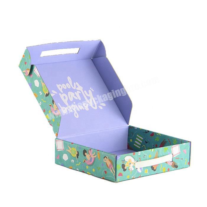 Custom colored printed paper packaging corrugated mailer boxes