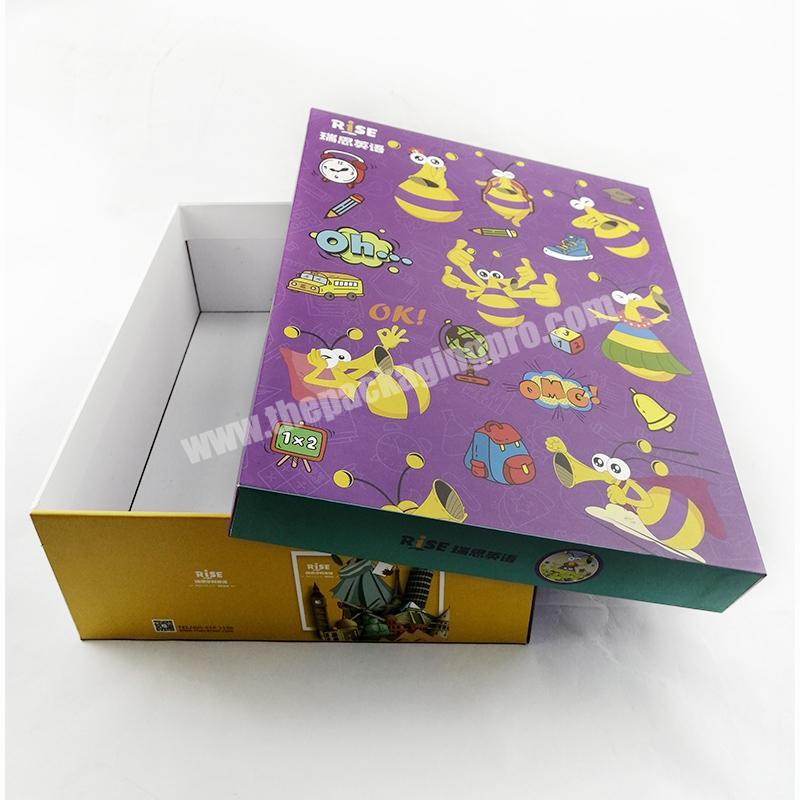 Custom Colorful Cute Printing Cardboard Paper Gift Lid and Base Boxes