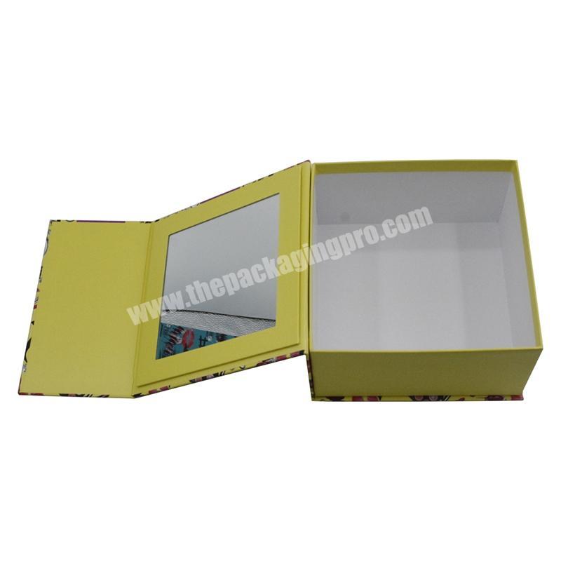 Custom colorful makeup suit case cosmetic packaging with mirror
